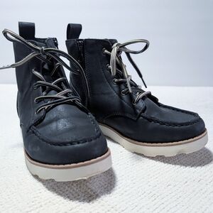 Cat & Jack Boys Work Boots Black 2M